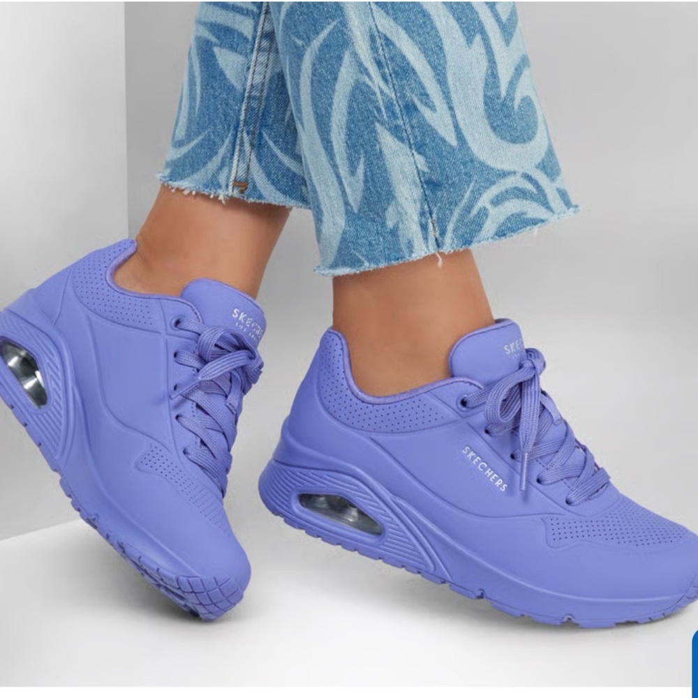 Skechers UNO Stand on Air Lavender Lilac Air-Cooled Memory Foam Sneakers